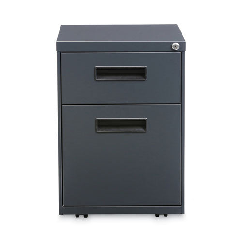 Image of Alera® File Pedestal, Left Or Right, 2-Drawers: Box/file, Legal/letter, Charcoal, 14.96" X 19.29" X 21.65"