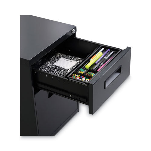 Image of Alera® File Pedestal, Left Or Right, 2-Drawers: Box/file, Legal/letter, Charcoal, 14.96" X 19.29" X 21.65"