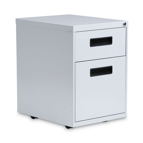 Image of Alera® File Pedestal, Left Or Right, 2-Drawers: Box/file, Legal/letter, Light Gray, 14.96" X 19.29" X 21.65"