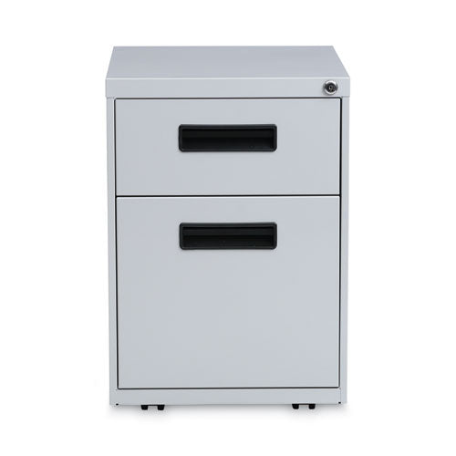 Image of Alera® File Pedestal, Left Or Right, 2-Drawers: Box/file, Legal/letter, Light Gray, 14.96" X 19.29" X 21.65"