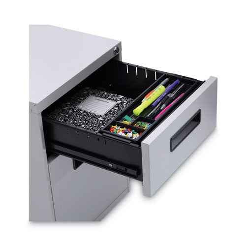 Image of Alera® File Pedestal, Left Or Right, 2-Drawers: Box/file, Legal/letter, Light Gray, 14.96" X 19.29" X 21.65"