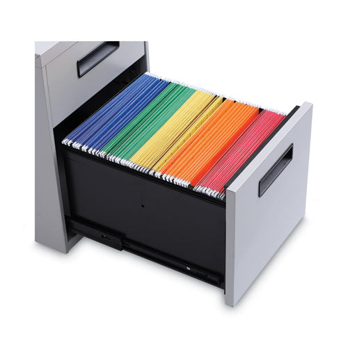 Image of Alera® File Pedestal, Left Or Right, 2-Drawers: Box/file, Legal/letter, Light Gray, 14.96" X 19.29" X 21.65"