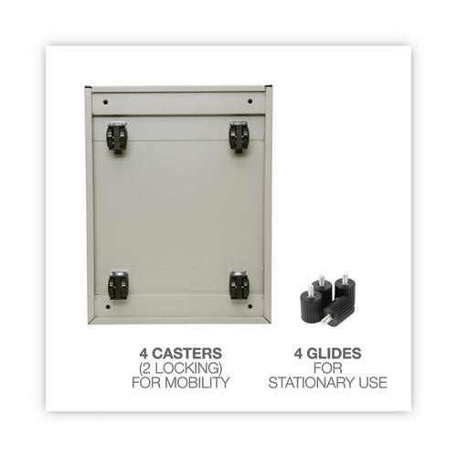 Image of Alera® File Pedestal, Left Or Right, 2-Drawers: Box/file, Legal/letter, Putty, 14.96" X 19.29" X 21.65"