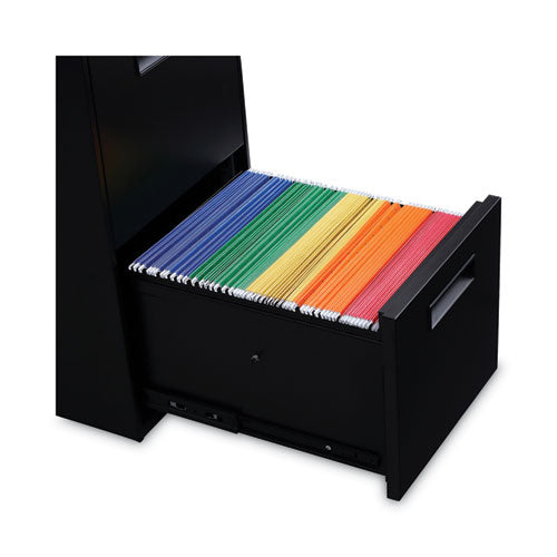 Image of Alera® File Pedestal, Left Or Right, 2 Legal/letter-Size File Drawers, Black, 14.96" X 19.29" X 27.75"