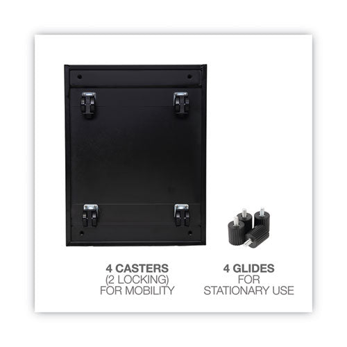 Image of Alera® File Pedestal, Left Or Right, 2 Legal/letter-Size File Drawers, Black, 14.96" X 19.29" X 27.75"