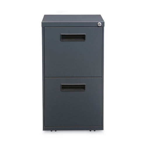 Image of Alera® File Pedestal, Left Or Right, 2 Legal/letter-Size File Drawers, Charcoal, 14.96" X 19.29" X 27.75"