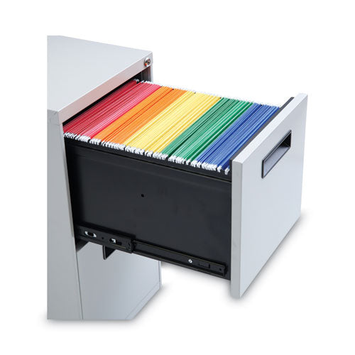 Image of Alera® File Pedestal, Left Or Right, 2 Legal/letter-Size File Drawers, Light Gray, 14.96" X 19.29" X 27.75"