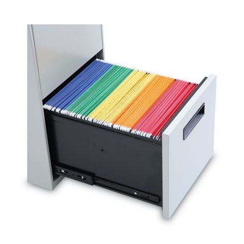 Image of Alera® File Pedestal, Left Or Right, 2 Legal/letter-Size File Drawers, Light Gray, 14.96" X 19.29" X 27.75"