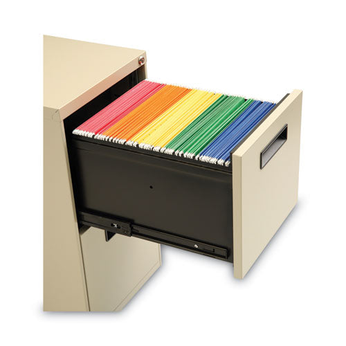 Image of Alera® File Pedestal, Left Or Right, 2 Legal/letter-Size File Drawers, Putty, 14.96" X 19.29" X 27.75"