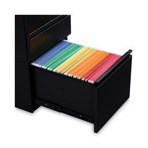 Image of Alera® File Pedestal With Full-Length Pull, Left Or Right, 3-Drawers: Box/box/file, Legal/letter, Black, 14.96" X 19.29" X 27.75"