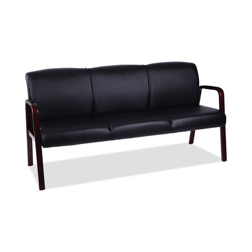 Image of Alera® Alera Reception Lounge WL Series 3-Seat Sofa, 65.13" x 26.13" x 33", Black