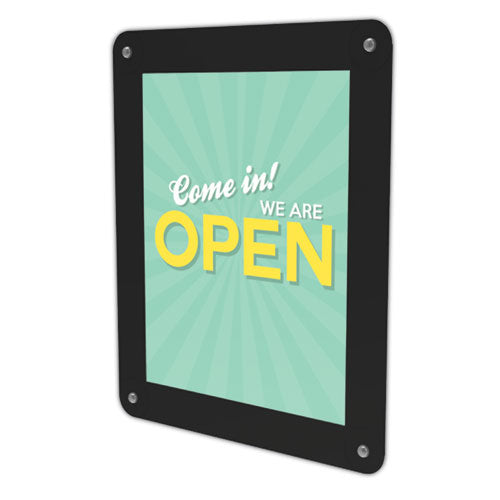 Image of deflecto® Superior Image Window Display, 8.5 x 11 Insert, Clear/Black