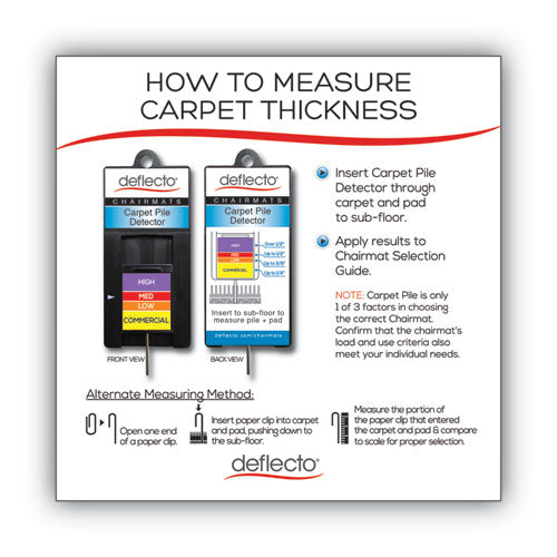 Image of deflecto® Supermat Frequent Use Chair Mat, Med Pile Carpet, Roll, 36 X 48, Lipped, Clear