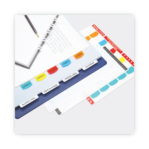 Image of Redi-Tag® Laser Printable Index Tabs, 1/5-Cut, White, 1.13" Wide, 100/Pack
