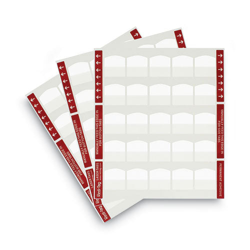 Image of Redi-Tag® Laser Printable Index Tabs, 1/5-Cut, White, 1.13" Wide, 100/Pack