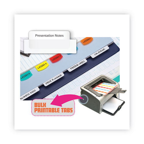 Image of Redi-Tag® Laser Printable Index Tabs, 1/5-Cut, White, 2" Wide, 300/Pack
