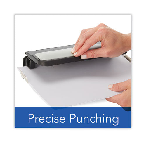 Image of Swingline® 32-Sheet Lever Handle Heavy-Duty Two- To Seven-Hole Punch, 9/32" Holes, Black