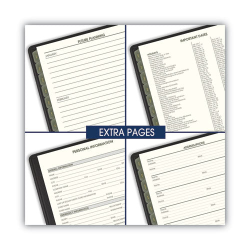 Image of AT-A-GLANCE® Recycled Monthly Planner with Perforated Memo Section, 8.75 x 7, Black Cover, 12-Month (Jan to Dec): 2025