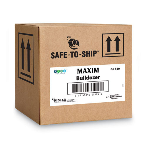 Image of Maxim® Bulldozer Cleaner/Degreaser RTU, Safe-to-Ship, Lemon Scent, 32 oz, 6/Carton