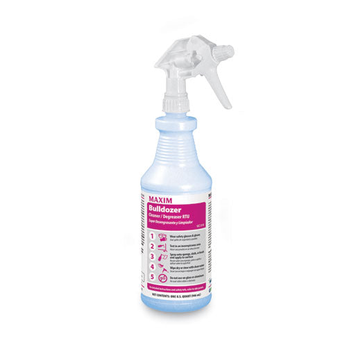Image of Maxim® Bulldozer Cleaner/Degreaser RTU, Safe-to-Ship, Lemon Scent, 32 oz, 6/Carton