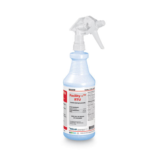 Image of Maxim® Facility+ RTU Disinfectant, Safe-to-Ship, Unscented, 32 oz, 6/Carton