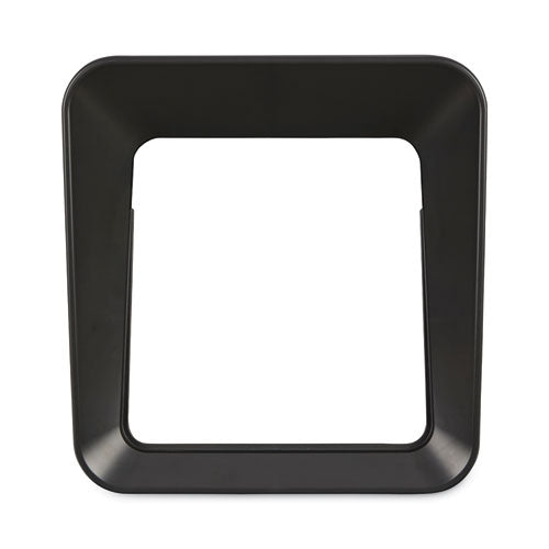 Image of Rubbermaid® Commercial Sustain Decorative Refuse with Recycling Lid, 23 gal, Metal/Plastic, Black