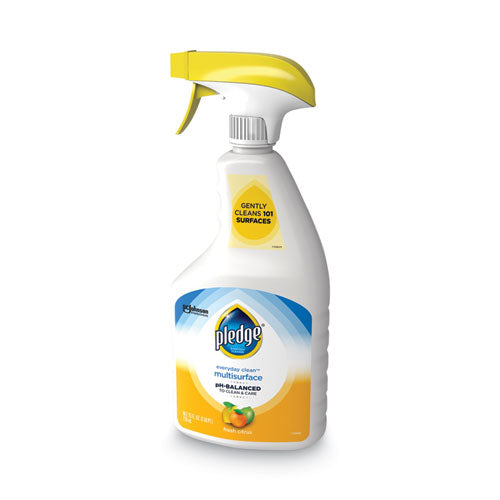 Image of Pledge® pH-Balanced Everyday Clean Multisurface Cleaner, Clean Citrus Scent, 25 oz Trigger Spray Bottle, 6/Carton