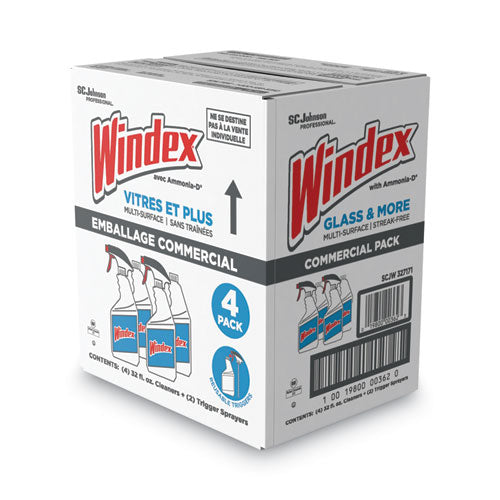 Image of Windex® Original Glass Cleaner, Fresh Scent, 32 Oz Spray Bottle, 4/carton