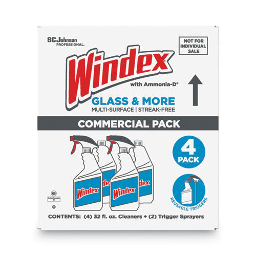 Image of Windex® Original Glass Cleaner, Fresh Scent, 32 Oz Spray Bottle, 4/carton