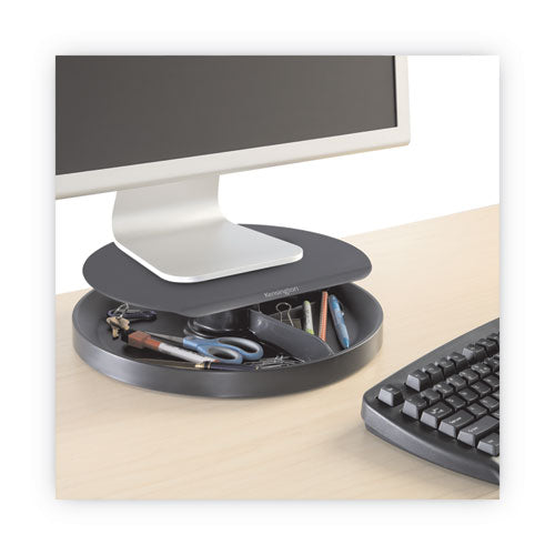 Image of Kensington® Spin2 Monitor Stand With Smartfit, 12.6" X 12.6" X 2.25" To 3.5", Black, Supports 40 Lbs