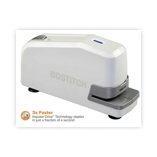 Image of Bostitch® Impulse 30 Electric Stapler, 30-Sheet Capacity, White