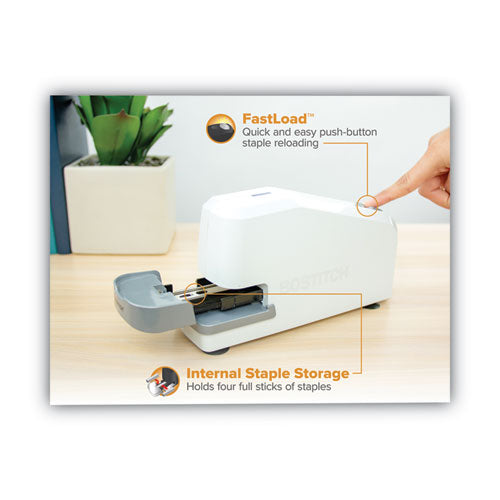 Image of Bostitch® Impulse 30 Electric Stapler, 30-Sheet Capacity, White