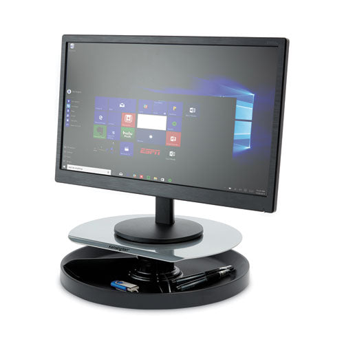 Image of Kensington® Spin2 Monitor Stand With Smartfit, 12.6" X 12.6" X 2.25" To 3.5", Black, Supports 40 Lbs