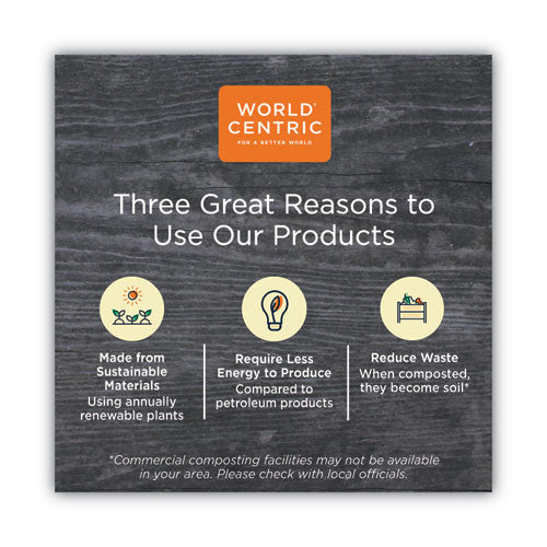 Image of World Centric® No Tree Paper Bowls, 24 oz, 4.4" Diameter x 4.5" h, Natural, Sugarcane, 500/Carton