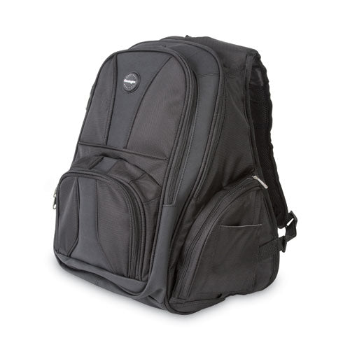 Image of Kensington® Contour Laptop Backpack, Fits Devices Up to 17", Ballistic Nylon, 15.75 x 9 x 19.5, Black