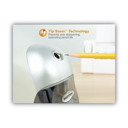 Image of Bostitch® Quietsharp Executive Electric Pencil Sharpener, Ac-Powered, 4 X 7.5 X 5, Gray