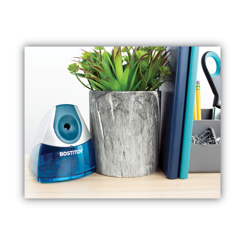 Image of Bostitch® Personal Electric Pencil Sharpener, Ac-Powered, 4.25 X 8.4 X 4, Blue