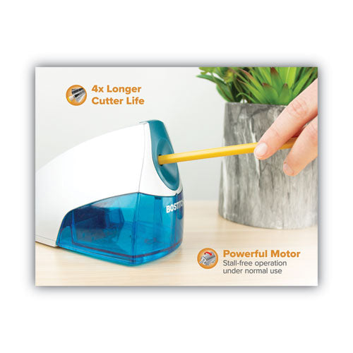 Image of Bostitch® Personal Electric Pencil Sharpener, Ac-Powered, 4.25 X 8.4 X 4, Blue