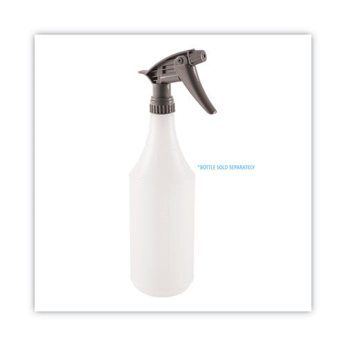 Image of Boardwalk® Chemical-Resistant Trigger Sprayer 320CR, Fits 32 oz Bottles, 9.5" Tube, Gray, 24/Carton