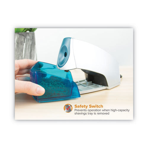 Image of Bostitch® Personal Electric Pencil Sharpener, Ac-Powered, 4.25 X 8.4 X 4, Blue