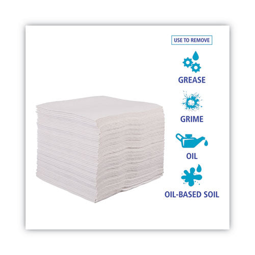 Image of Boardwalk® DRC Wipers, 12 x 13, White, 90 Bag, 12 Bags/Carton