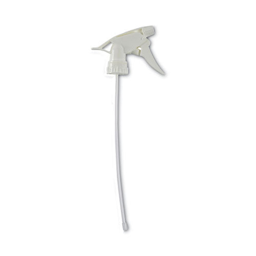 Image of Boardwalk® Non-Leaking Trigger Sprayer 300ES, 9.5" Tube, Fits 32 oz Bottles, White, 24/Carton