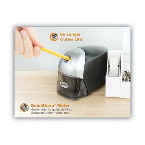 Image of Bostitch® Quietsharp Executive Electric Pencil Sharpener, Ac-Powered, 4 X 7.5 X 5, Black/graphite