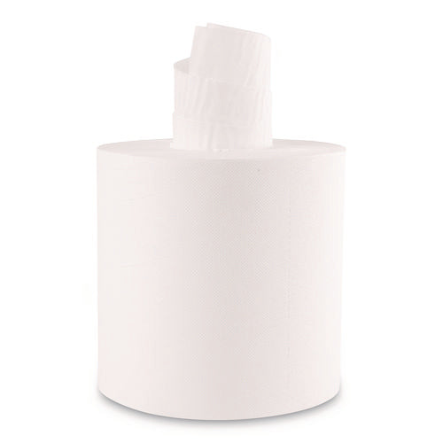 Image of Boardwalk® Center-Pull Roll Towels, 2-Ply, 7.6 x 8.9, White, 600/Roll, 6/Carton