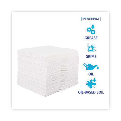 Image of Boardwalk® DRC Wipers, 12 x 13, White, 56 Bag, 18 Bags/Carton