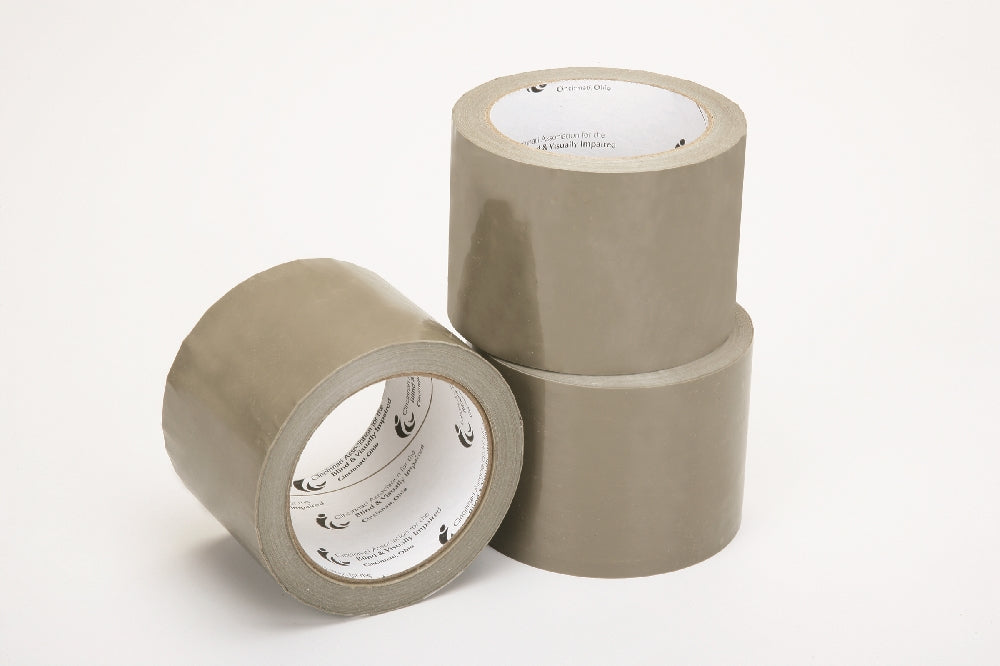 Image of Package Sealing Tape, Commercial Grade, 3" x 60 yds, Tan