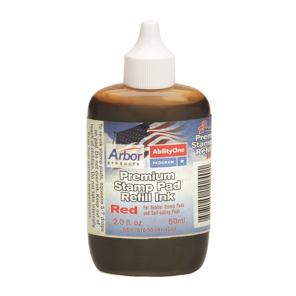 Image of Stamp Pad Ink, 2 oz Bottle, Red Ink