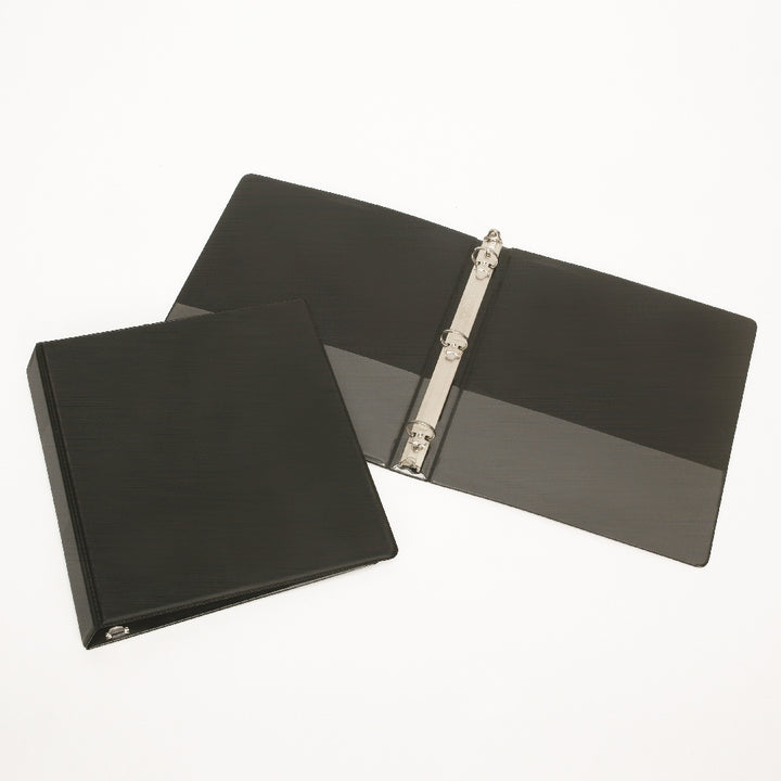 Image of Round Ring Binder, Black, 3" Capacity w/ Sheet Lifters