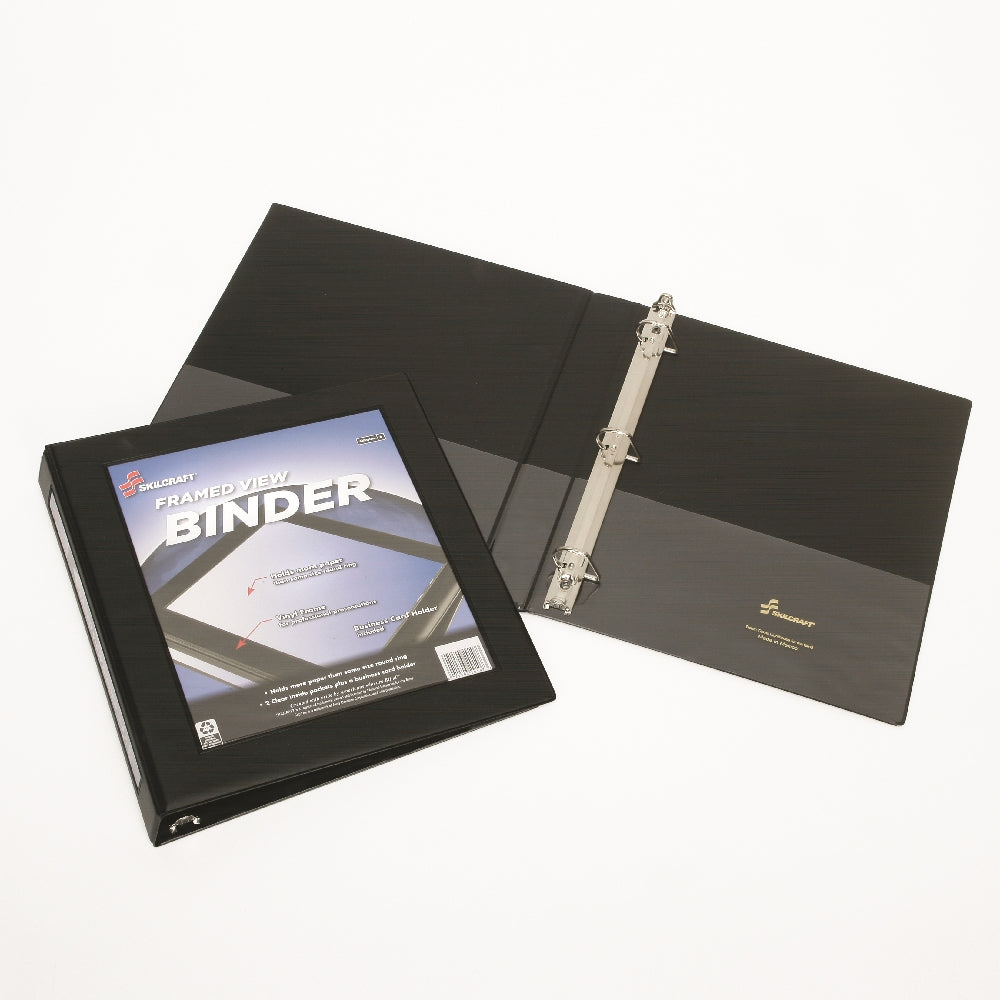 Image of Framed Slant-D Ring View Binder, Black, 1/2" Capacity