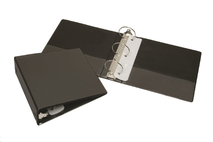 Image of Round Ring View Binder, Black, 3" Capacity w/ Sheet Lifters